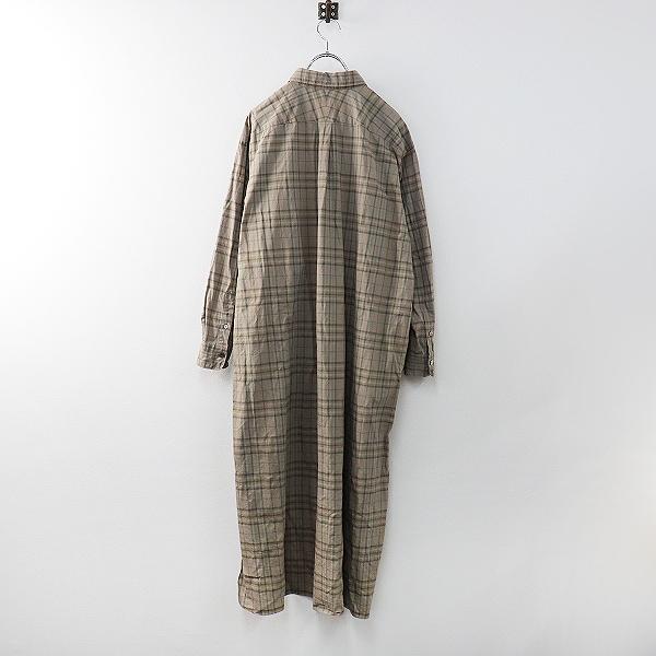 スプリングセール】2020AW LENO リノ OPEN-FRONT DRESS #KHAKI CHECK 