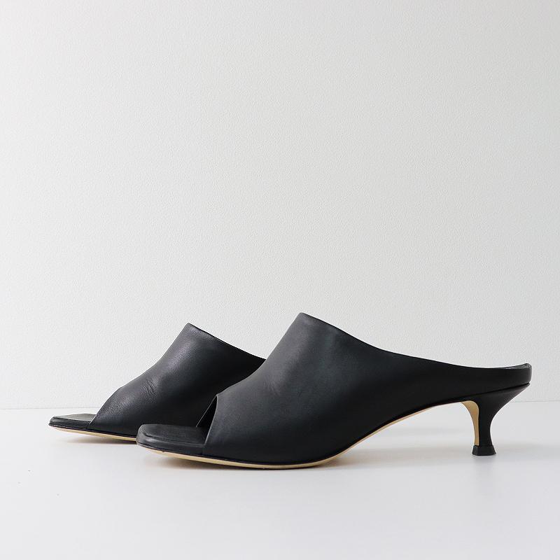 【スプリングセール】美品 定価4.9万 2022SS Deuxieme Classe 購入品 BRENTA ブレンタ MULE レザーカバーミュール 37/ブラック【2400013443296】【中古】｜tresorstore｜07