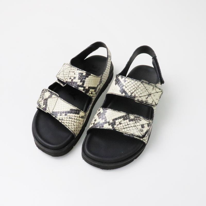 ペリーコサニー PELLICO SUNNY ベルクロストラップ蛇柄サンダル 36 