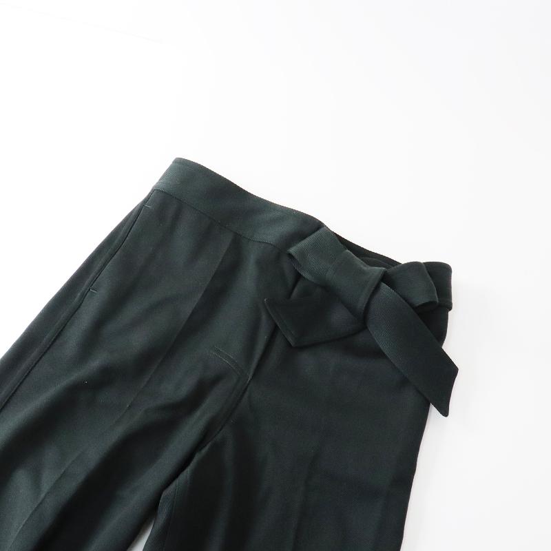 オータムセール】ドゥロワー Drawer ウール100% ベルトパンツ 36  