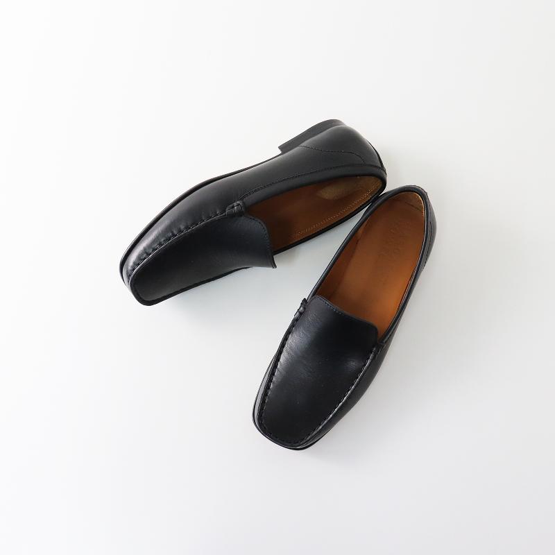 美品 マーガレットハウエル MARGARET HOWELL BLUNT TOE LOAFER レザーローファー シューズ 36/ブラック 黒 スリッポン【2400013545266】｜tresorstore｜02