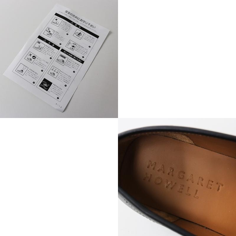 美品 マーガレットハウエル MARGARET HOWELL BLUNT TOE LOAFER レザーローファー シューズ 36/ブラック 黒 スリッポン【2400013545266】｜tresorstore｜10