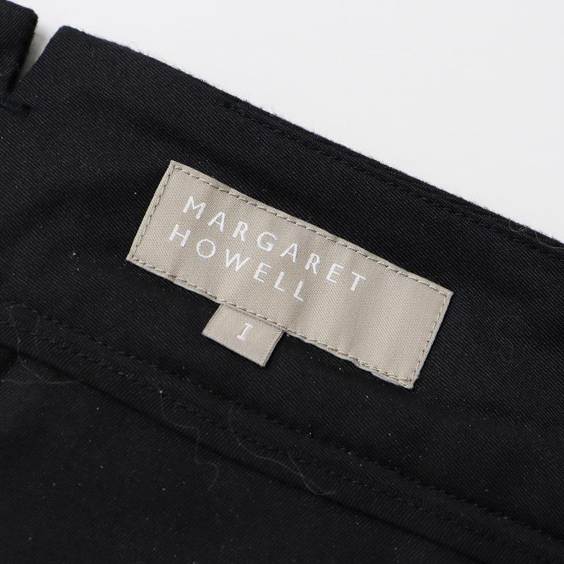 マーガレットハウエル MARGARET HOWELL ウールコットンセンタープレスパンツ 1/ブラック 【2400013652810】｜tresorstore｜07