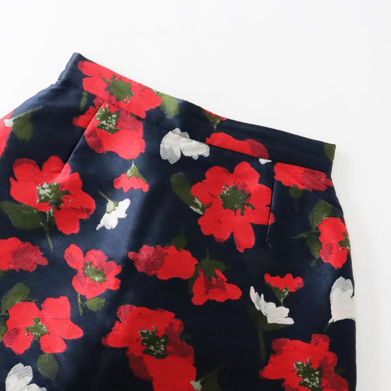 スプリングセール】美品 アナカ unaca フラワー ジャガード スカート 