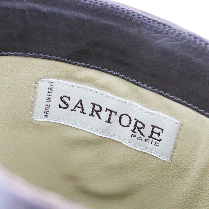 イタリア製 サルトル SARTORE SR1835 ストラップ ロング ジョッキーブーツ 36.5/ブラウン 靴 レザー 皮革 23.5cm【2400013776035】｜tresorstore｜09