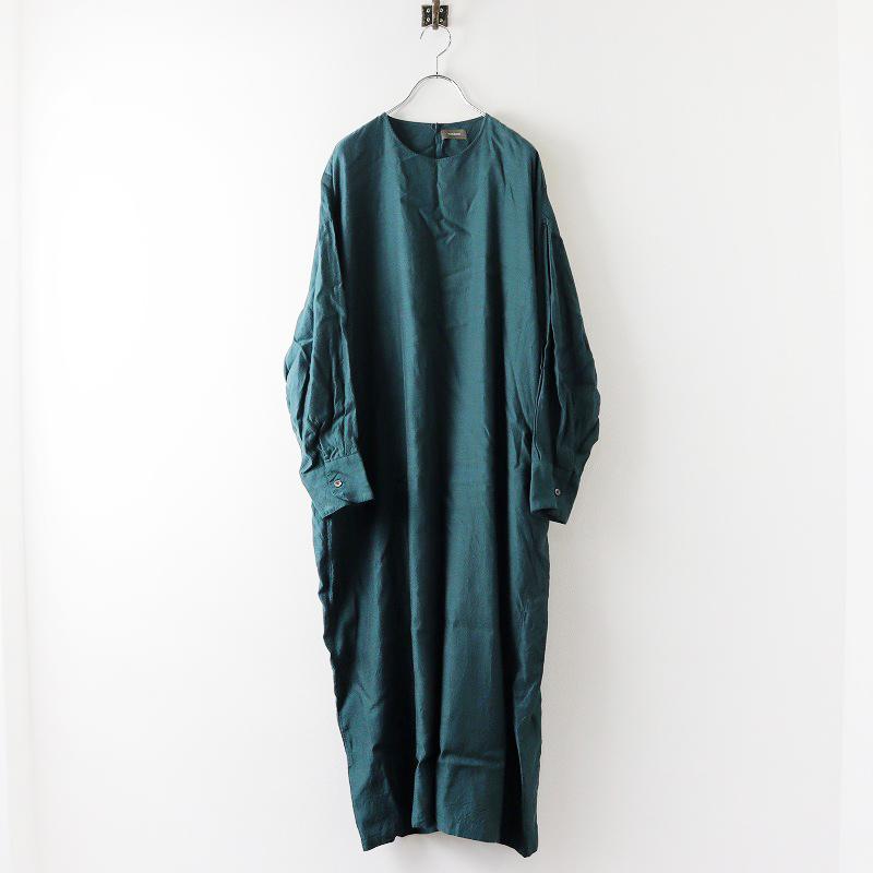 ウィロウ WIRROW Cupro cotton crew neck dress キュプラコットン  