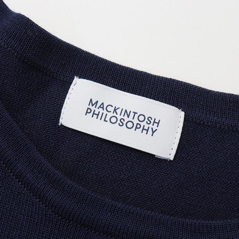 マッキントッシュフィロソフィー MACKINTOSH PHILOSOPHY レーススリーブニットプルオーバー 38/ネイビー【2400013819718】｜tresorstore｜06