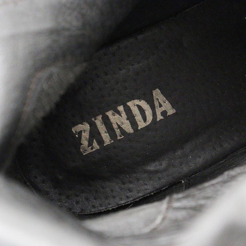 ウィンターセール】ジンダ ZINDA スエード切替 レザー ミドルブーツ 37 