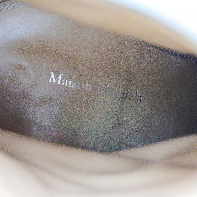 2022AW 定価14.3万 メゾンマルジェラ Maison Margiela TABI BOOTS タビブーツ 36/グリーン ヴィンテージレザー【2400013854757】｜tresorstore｜09