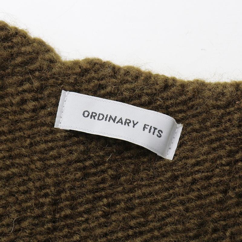 美品 オーディナリーフィッツ ORDINARY FITS ウールニットベスト 0/カーキ Vネック ノースリーブ トップス ざっくり【2400013859059】｜tresorstore｜05