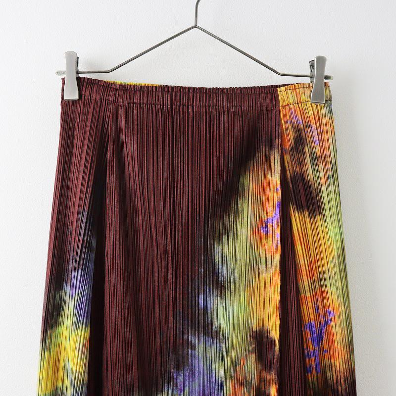 美品 2006 プリーツプリーズ イッセイミヤケ PLEATS PLEASE Dyed Gradation Skirt タイダイグラデーション スカート 5//【2400013868709】｜tresorstore｜04