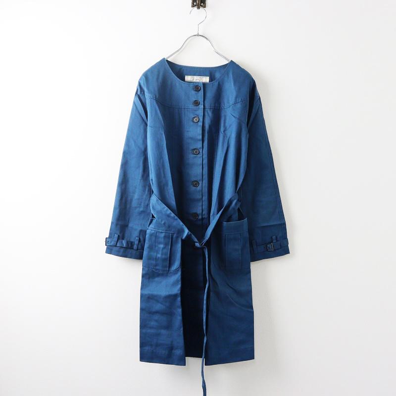 リゼッタ Lisette ノーカラー ワンピース コート /ブルー系 長袖 上着  