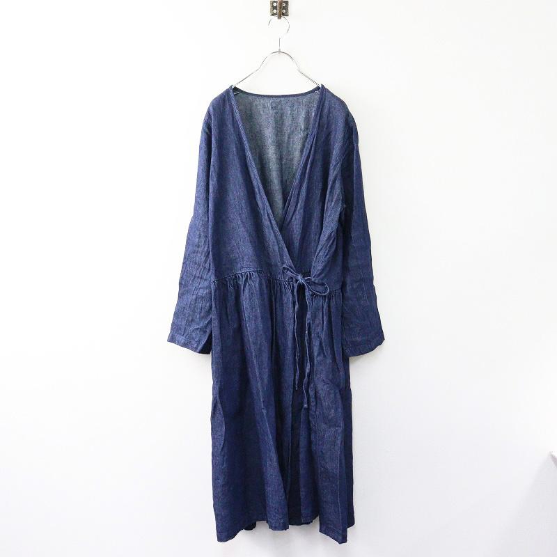 nest Robe ネイビー/ピンク ワンピース F ネストローブ nest robe ワンピースネイビー