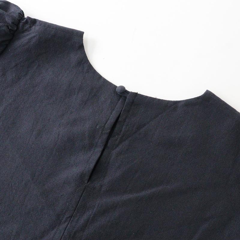 ホームスパン homspun ウール パフスリーブプルオーバー F/ネイビー 