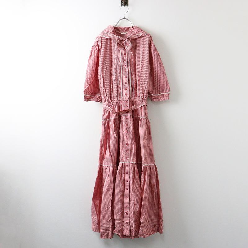 ピンクハウス PINK HOUSE ギンガムチェック ピコフリル フード付  