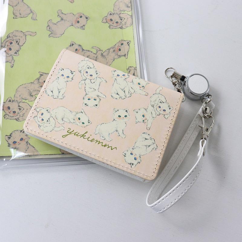 美品 ユキエモン yukiemon うじゃうじゃねこ パスケース/ピンク 小物 