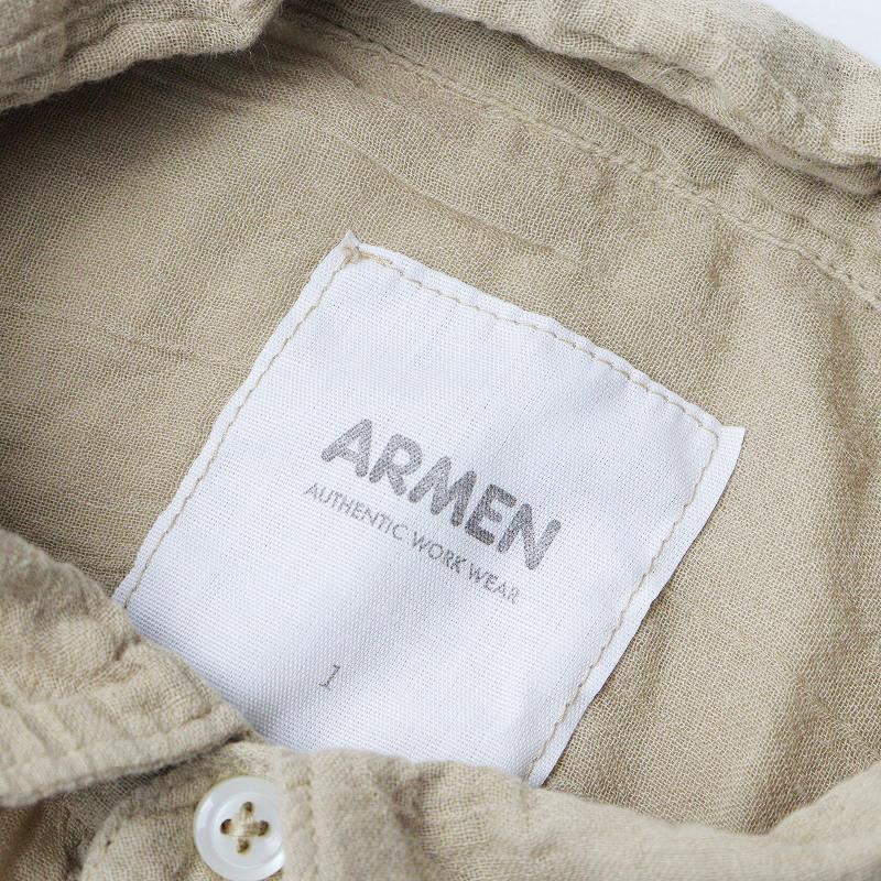 サマーセール】アーメン ARMEN コットン シアーシャツ 1/ベージュ 