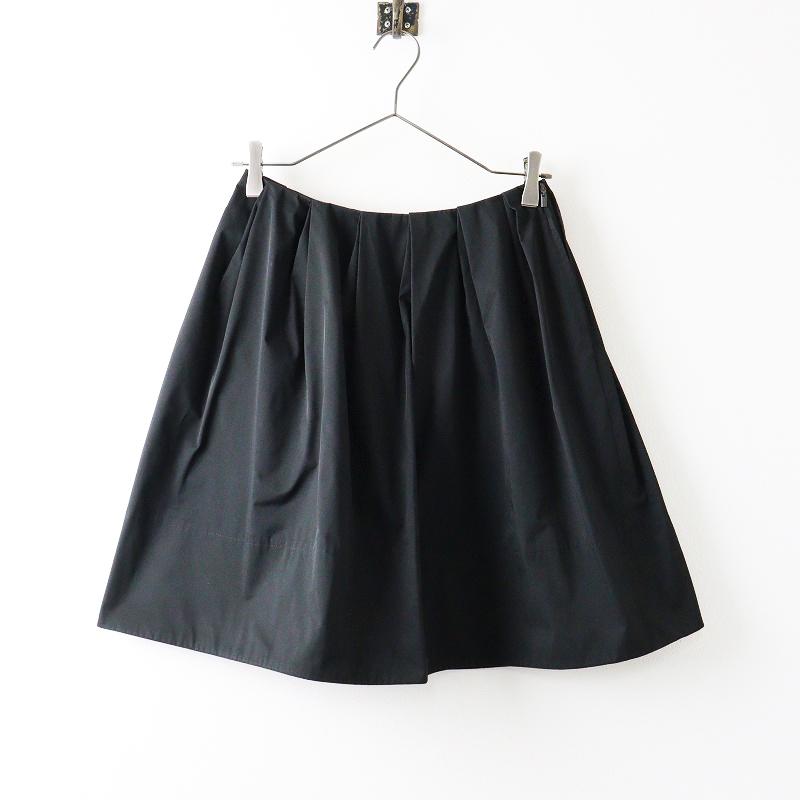 【極美品】フォクシー　フォクシーニューヨーク　タックフレアスカート　38　黒 FOXEY（フォクシー） 【ウィンターセール】フォクシーニューヨーク