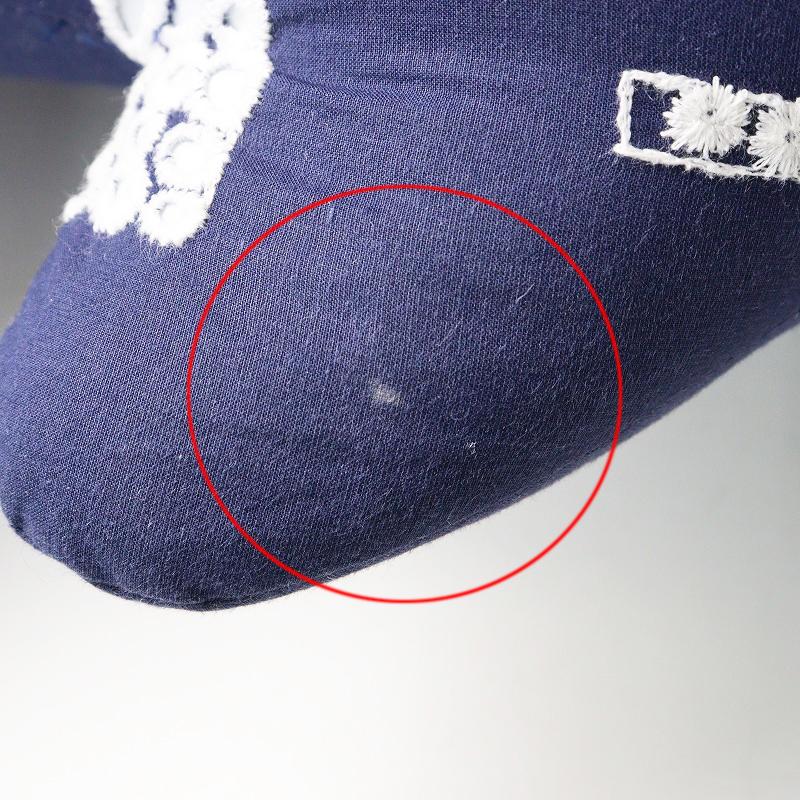 mina perhonen - ミナペルホネン mina perhonen piece ウサギクッション/ネイビー 刺繍 うさぎ チェック柄【2400014002928】 mina perhonen ミナペルホネン piece ウサギクッション/ネイビー