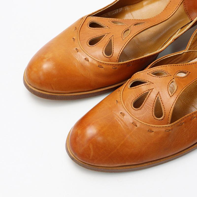 プリュスバイショセ plus by chausser Tストラップ レザー 