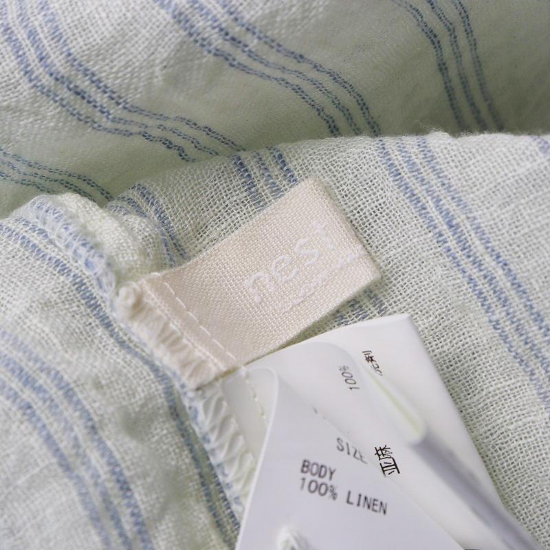 ネストローブ nest Robe リネン リネンガーゼストライプスリーブ ネストローブ nest Robe リネン リネンガーゼストライプスリーブ