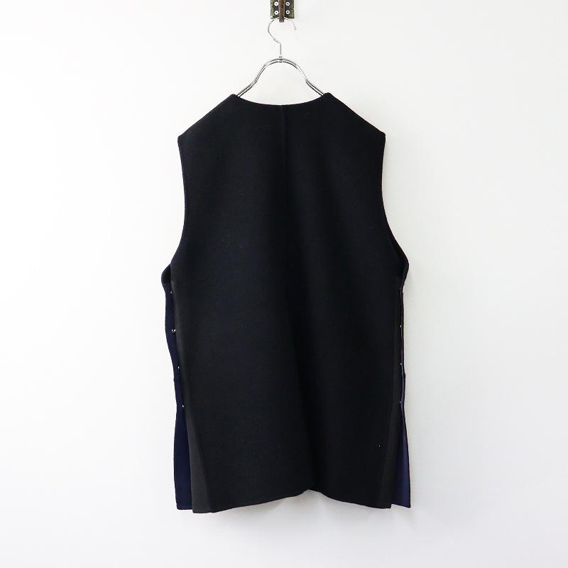 sale ohga オーガ　リバーシブルベスト　黒×ネイビー 週末sale ohga オーガ リバーシブルベスト 黒×ネイビー - メルカリ