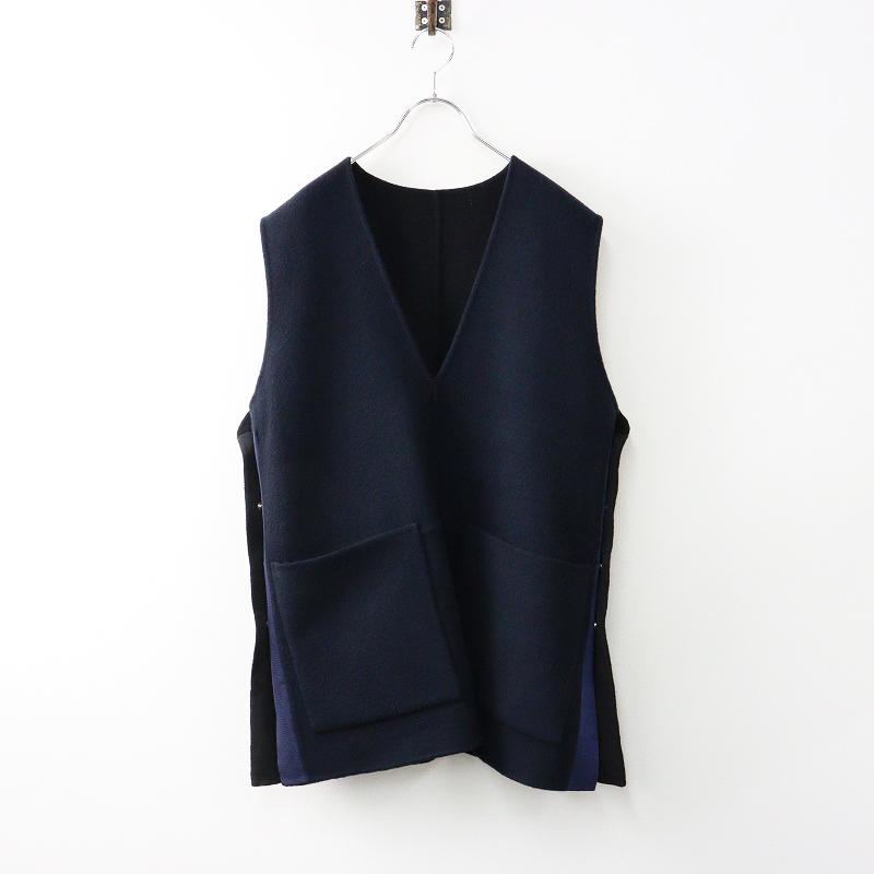 sale ohga オーガ　リバーシブルベスト　黒×ネイビー ohga オーガ リバーシブルベスト 黒×ネイビー ohga リバーシブル