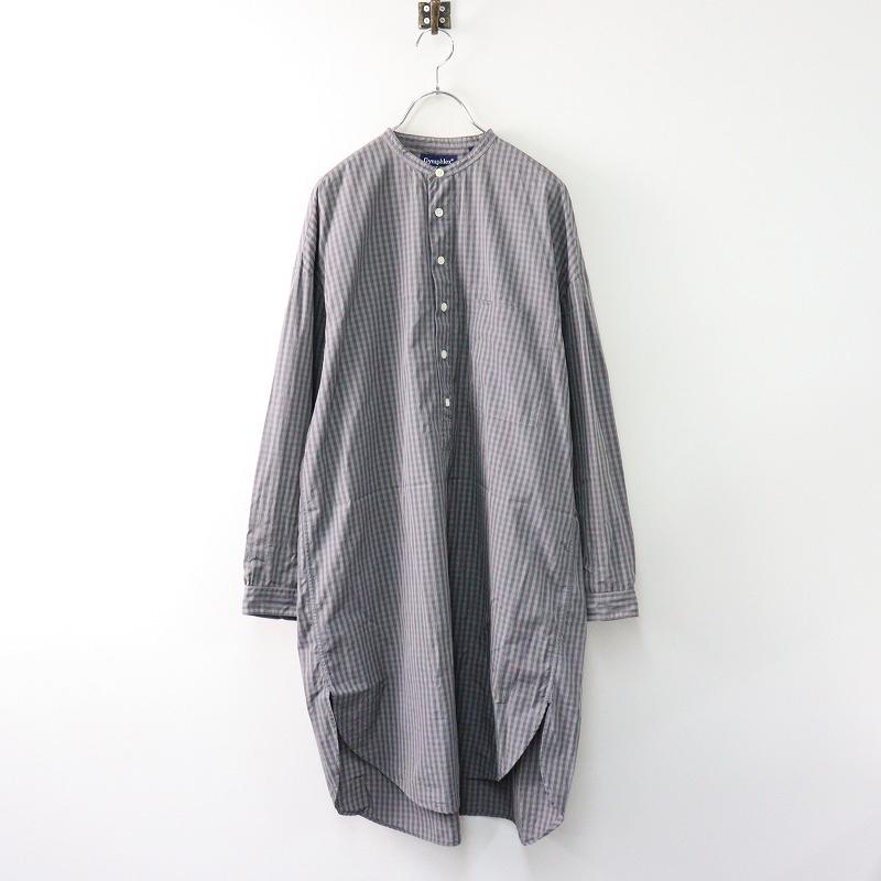 ジムフレックス Gymphlex バンドカラー チェック シャツ ワンピース 14 