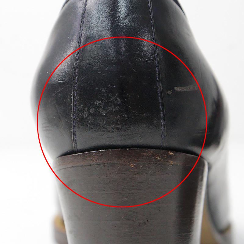 期間限定価格】アンリークイール HENRY CUIR ヒール ローファー 35 