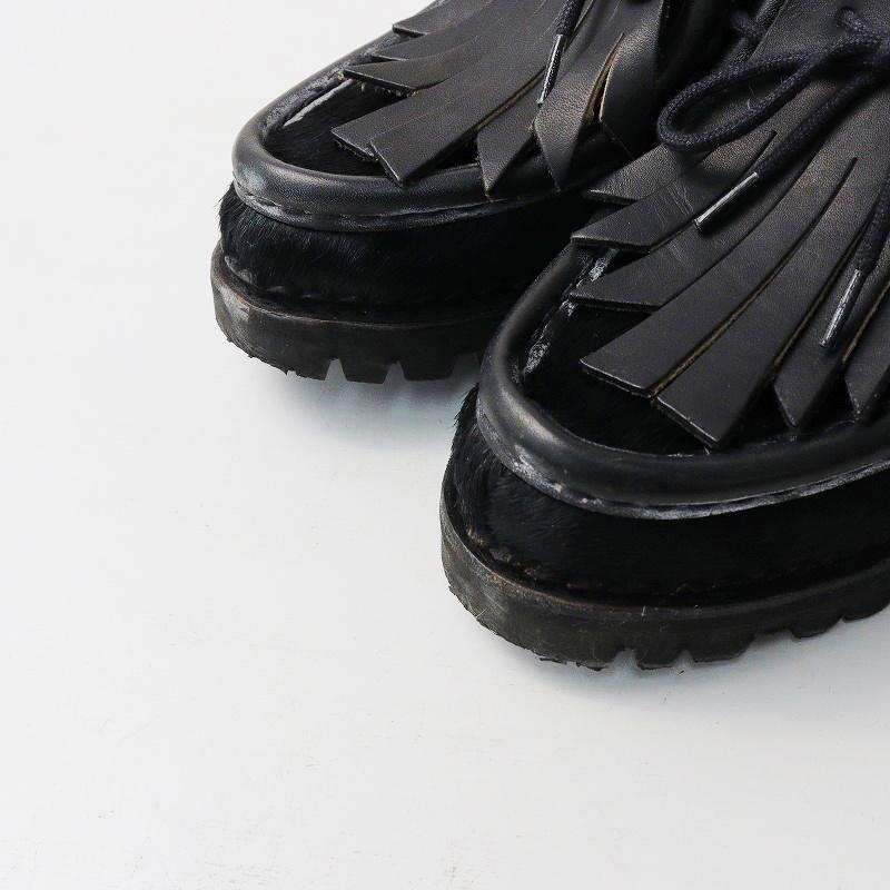 パラブーツ Paraboot レザーハラコチロリアンシューズ 3.5 /ブラック 