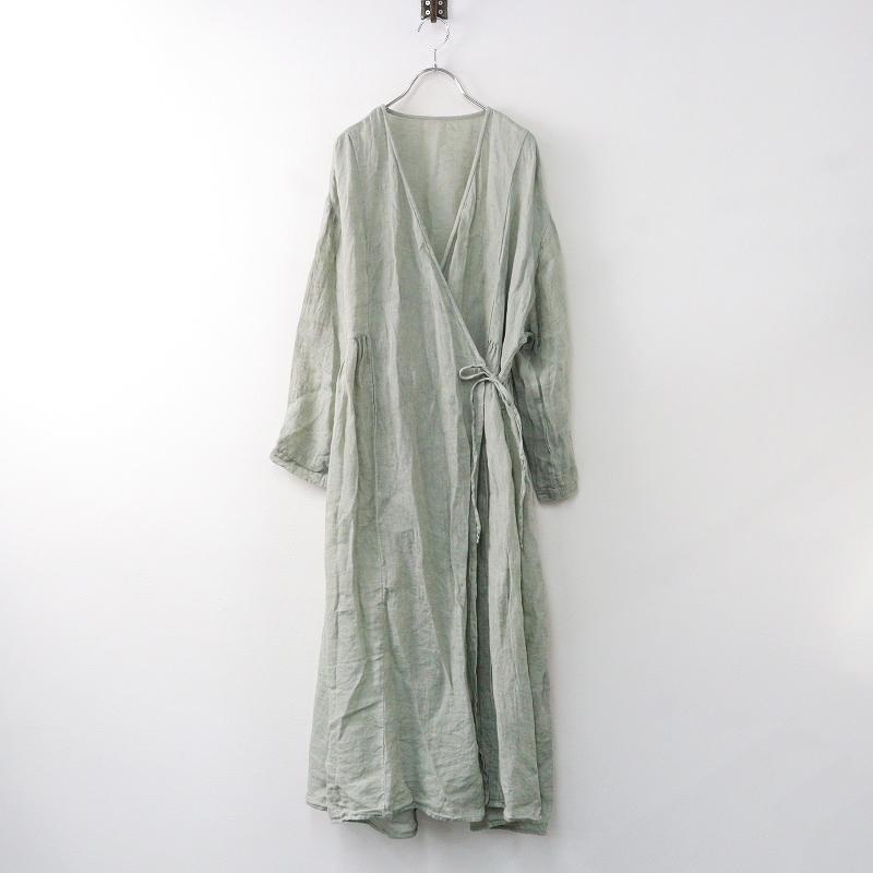 ネストローブ nest Robe リネンカシュクールロングワンピース F 