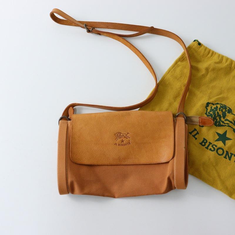 IL BISONTE 【期間限定価格】イルビゾンテ キャンバスレザーフタ付き  