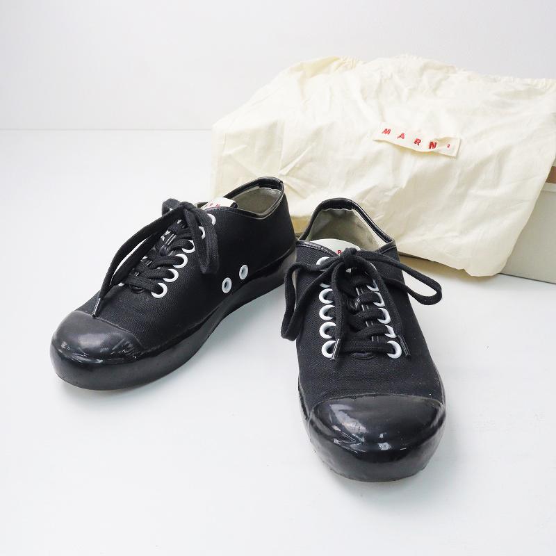 MARNI 【期間限定価格】イタリア製 マルニ キャンバス エナメルチップ 