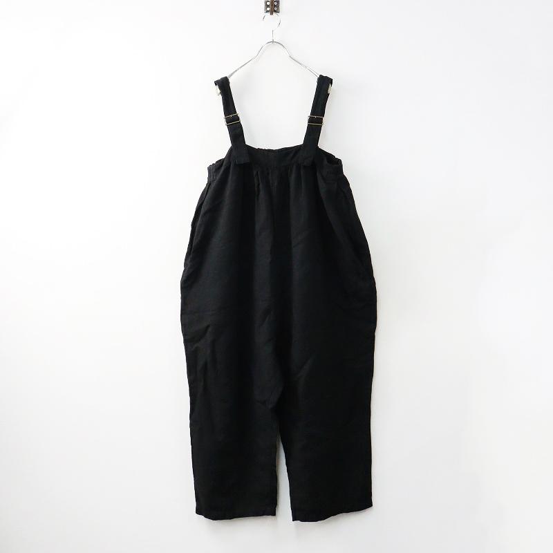 【人気☺︎美品】nest Robe ブラックリネンコクーンサロペット　ネストローブ nestRobeブラックリネンコクーンサロペット ネストローブ