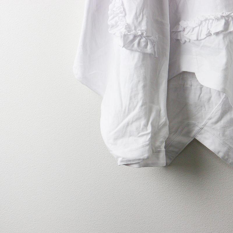 ENFOLD RUFFLE HEXAGON-T-SHIRT ホワイト