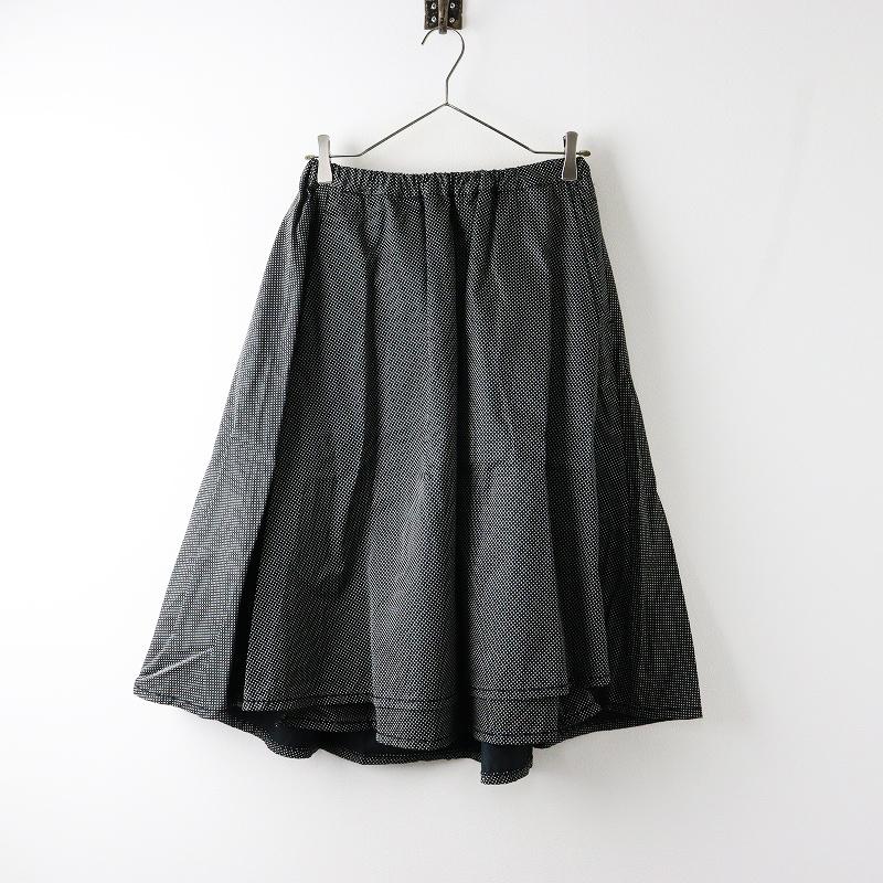 ホームスパン homspun スカート ドット柄 ペチコート付 ホームスパン homspun スカート ドット柄 ペチコート付 homspun ホーム
