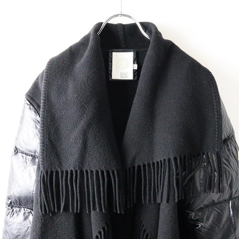 【りちゃ】MONCLER MANTELLA モンクレールポンチョ ブラック MONCLER（モンクレール） 2019年 MONCLER MANTELLA ウール×ナイロン