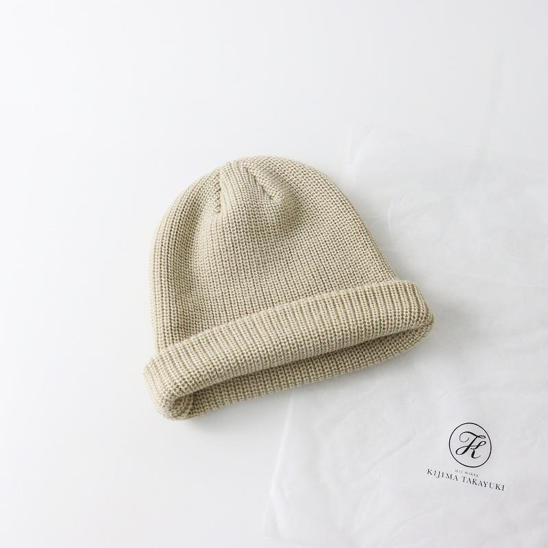 美品 2024 キジマタカユキ KIJIMA TAKAYUKI KNIT DECK CAP/ベージュ