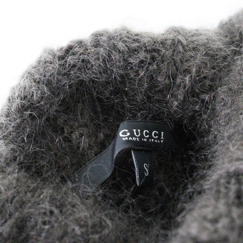メンズ GUCCI グッチ カシミヤ シルク ニット XL グレー シェリー