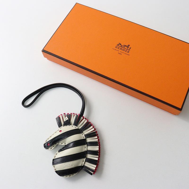 HERMES 美品 人気 エルメス ジージー サバンナ ゼブラ チャーム 