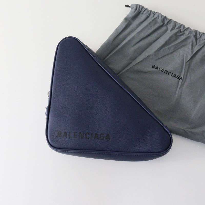 BALENCIAGA 美品 2018 バレンシアガ TRYANGLE トライアングル クラッチ 