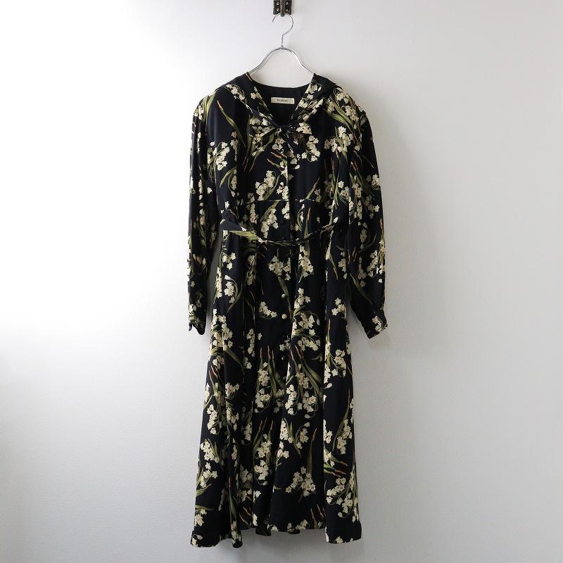 INGEBORG インゲボルグ フラワープリントセーラーカラーボウタイ  