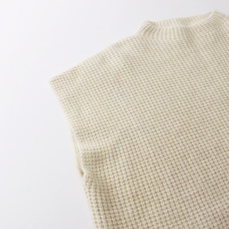 美品 2023AW エヴァムエヴァ evam eva ウールフォックスベスト 美品 2023AW エヴァムエヴァ evam eva ウールフォックスベスト