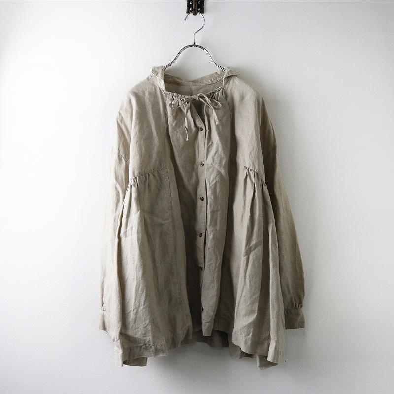 美品 定価2.7万 2024AW ネストローブ nest Robe リネンスクエアカラー 