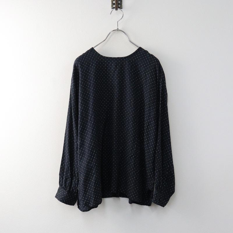 メゾンドソイル maison de soil ウールシルクドット2wayブラウス 1  