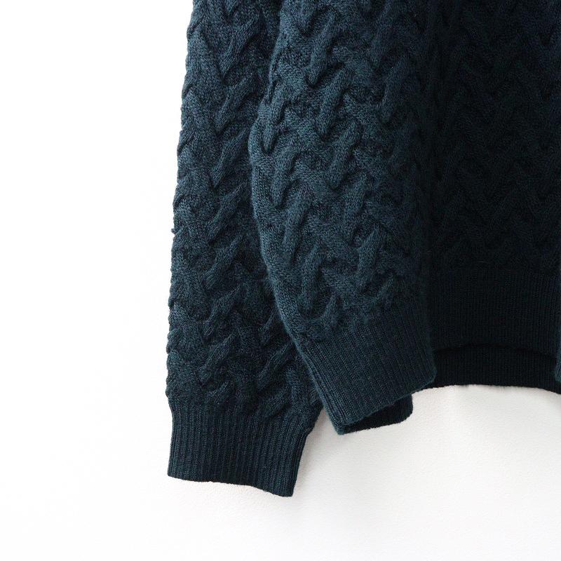 steven alan - スティーブンアラン Steven Alan 7GAUGE CABLE KNIT PULLOVER ケーブルニット プルオーバー M/グリーン トップス【2400014396409】 STEVEN ALAN 【期間限定価格】スティーブンアラン Steven Alan