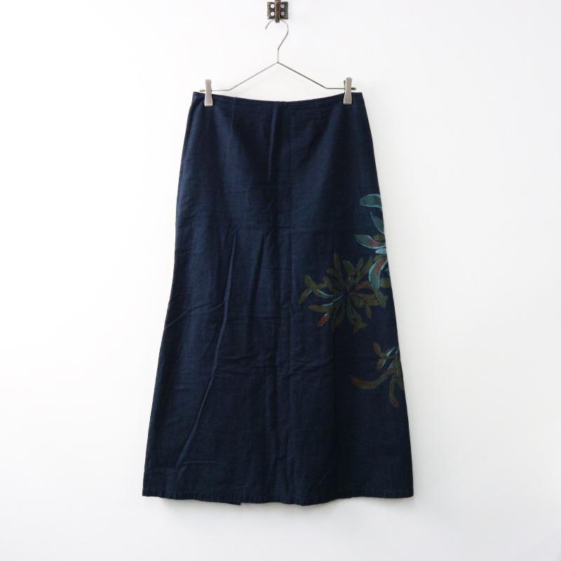 パラスパレス 花柄藍染スカートPALLAS PALECE Pal'las Palace