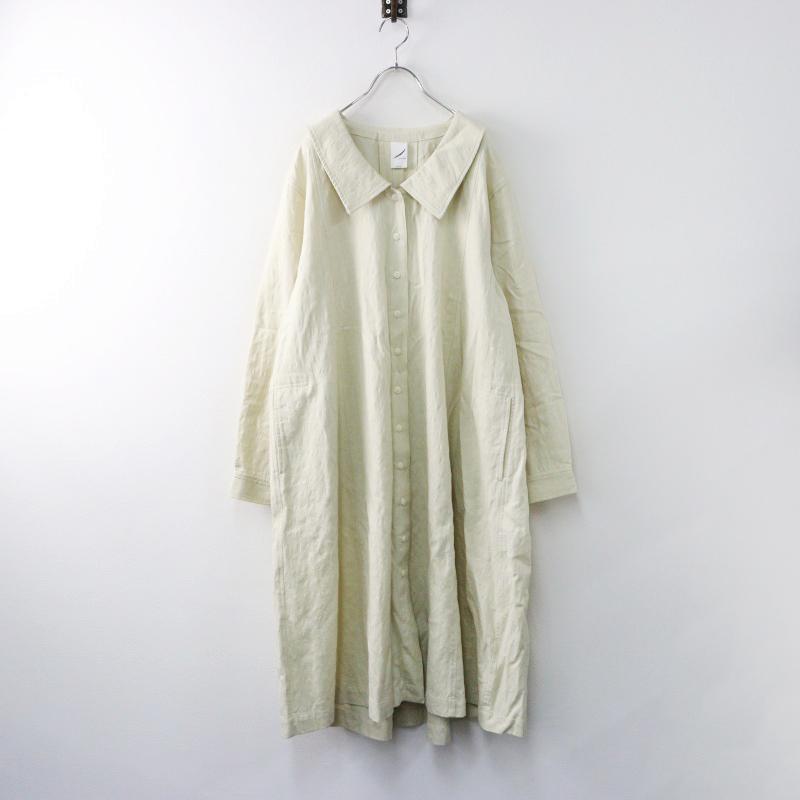 バスコ BASCO シャドウストライプ ビッグカラー ワンピース 3/ベージュ  