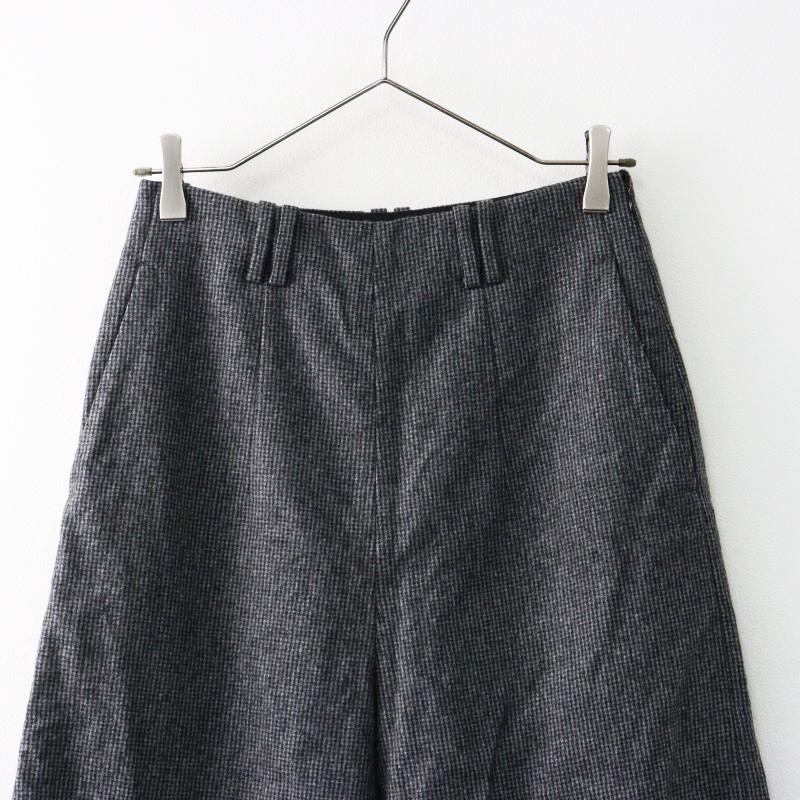 美品 2022AW マーガレットハウエル MARGARET HOWELL FOX BROTHERS PUPPYTOOTHWOOL FLANNEL パンツ 1/グレー【2400014447095】_2