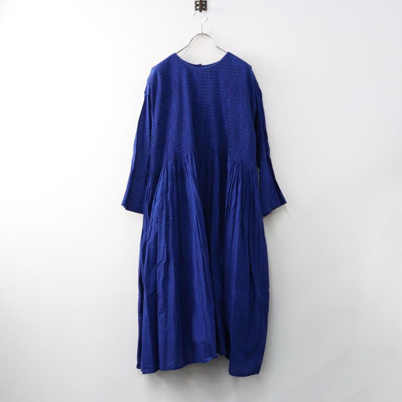 メゾンドソイル maison de soil ピンタック ワンピース 藍染 【公式通販】